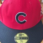 New Era Cap Chicago Cubs 2015 All Star Game New Era 59Fifty Size 7 3/8 Red Black Fitted Cap Hat Photo 3