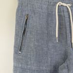 Athleta Cabo Linen Mid-Rise Wide Leg Pant In Chambray Blue- Women's Size 4 Photo 5