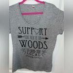 Alternative Apparel ‘Support Your Neck of the Woods’ Gray Short Sleeve Top Sz XL Photo 5