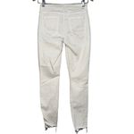 Mother Denim Women’s Size 26 Warm Ivory Double Fray Charmer Skinny Jeans White Photo 3