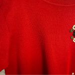 Vintage Y2k Grannycore red wool knit sweater Autumn Creations Large Photo 3