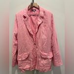 DL1961  Pink‎ Linen Blazer Size M Photo 2