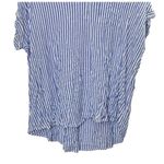 BeachLunchLounge  Blue & White Stripe V-Neck Lightweight Top Women's XL Photo 3