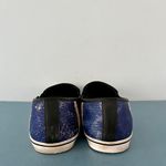Alice + Olivia Faux Snakeskin Blue Black Slip On Sneakers Photo 5