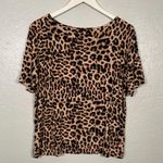 Soma Intimates Women M Animal Leopard Print Pajama Shirt Top Loungewear Cozy Photo 5