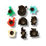 9 Pc Christmas Shoe Charms For Crocs Style Santa Winter Gift Holiday Festive Red Photo 1