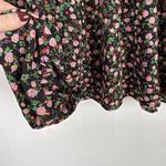 WAYF NWT Long Sleeve Floral Ruffle Mock Neck Top Blouse Black Size Small S NEW Photo 3