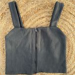 Aerie  Women’s Sz Medium Ribbed Crop Top Zip Tank Top Photo 0