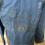 Embellished jean jacket Small NWOT Blue Photo 2