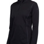 Spyder Women’s Black  Baselayer 1/4 Zip Long Sleeve Top Size L Photo 0
