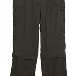 Ralph Lauren Vtg Lauren Ripstop Pants Womens Size 10 Army Green Zip Off Leg Photo 0