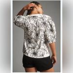 Maeve  Anthropologie Puff Sleeve Embroidered Pullover size Medium Photo 1