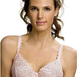 Bali  38D Lace Desire Embroidered Underwire Bra No-Slip Straps Semi Sheer 3314 Photo 0