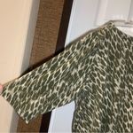 Jessica London  Green/Cream Print Boatneck 3/4 Sleeve Blouse 30/32 Photo 3