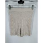 White Fox Boutique White‎ Fox M/L Hoodie Jacket Small Shorts White Ribbed Matching Set 2 Piece Photo 4