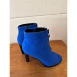 Bar III Dillard Suede Fabric Uppers Ankle Zip Up Boot Blue Size 7 Sku 2878 EUC Photo 5