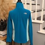 The North Face Fleece Full Zip Sweatshirt Blue Zipped Pockets Size Medium Photo 4