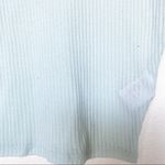 Hollister Crewneck Sheer Pale Green Ribbed Long Sleeve Top Size Medium Photo 3