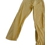 Varley  Corbett Leggings 7/8 Length Mesh Cutout Gold Stretch Size Medium Women's Photo 5