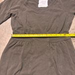 Anthropologie Pure + Good Short Sleeve Sweatshirt Dress in Olive Green Size S Photo 3