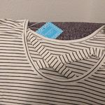 Pinkblush **NWT** White Striped Ribbed Crisscross Back Maternity Top - Photo 5