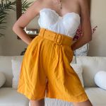 Tracy Evans Vintage Yellow High Waisted Shorts Photo 0
