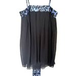Charlotte Russe  Y2K Black Blue Animal Print Sheer Lined Strappy Top Sz S Photo 1