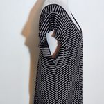 Wild Fable Black and White Striped Ribbed Knit V-Neck Mini Dress Size XL Photo 4