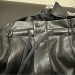 Alice + Olivia  Liliana Black Vegan Leather Faux Leather Paperbag Pants Size XS Photo 9