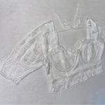 Altar'd State NWT Altar’d State White Corina Eyelet Crop Top size Small Photo 2