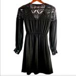 VTG Y2K Black Cottagecore Long Sleeve V Photo 1