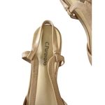C PARAVALO Beige Black Captoe Slingback Flats Size 40 / US 10 Photo 7