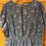 Baltic Born June Smocked Waist Floral Burnout Chiffon Midi Dress in Blue Size 3X Photo 14