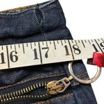 Moschino Love  Denim Mini Skirt Stretchy Blue Jeans Skirt Size L 36" Waist Photo 5