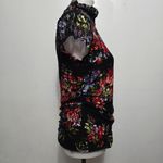 New Directions Black Multicolor Floral Lace Mockneck Top MP Whimsigoth Size undefined Photo 3