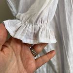 Pink Lily White Cotton Babydoll Dress Puff Sleeves Square Neck Flowy Sz Large Photo 5