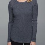 Lululemon Cabin Yogi Heather Gray Long Sleeve Knit Cashmere Blend Sweater 6 Photo 0