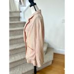 Amadi Oversize Warm Pink Silver Metallic Double Breasted Linen Blazer Size M Photo 3