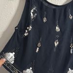 Free People Black and Silver Embellished Crop Tank Top Photo 3