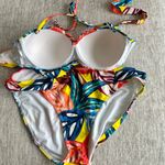 Venus Yellow Floral High Rise Halter Bikini Size XL 16/Cup DD Photo 3