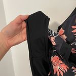 NEW NWT HOLIPICK High Neck One Piece Cutout Swimsuit Black Coral Tropical Floral Size M Photo 8