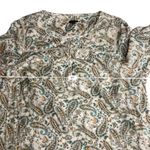 Talbots Paisley Floral Long Sleeves Cotton Top Plus SZ 2X Scoop Neck Long Sleeve Photo 7