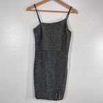 Lulus  Metallic Bodycon Mini Dress Small Black Silver Glitter Sparkle Party‎ NYE Photo 1