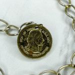 Gold Tone George Washington Coin Chain Link Belt Small (S) ✨ Photo 1