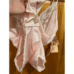 New w Tag Deena Styled in California Pink Feminine Romantic Lace Bodysuit Size M Photo 2