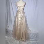 Lavetir Champagne 3D Floral Corset Top Dress | S NWT Gold Photo 14