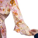 Maje NEW NWT  Rolille Ruched Satin Mini Dress In Flower Power Floral Print Photo 7