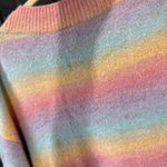H&M pastel rainbow cardigan button down sweater vneck jacquard knit long sleeve Photo 5