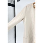 Joan Vass Beige Women's Solid Long Coat - Size S Photo 6