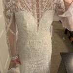 Azazie Mermaid Scoop Tulle Chapel Train Wedding Dress Photo 6